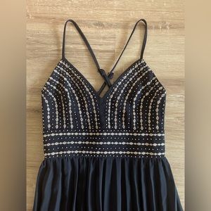 Lulu’s Glamorous Gala Black Embroidered Maxi Dress